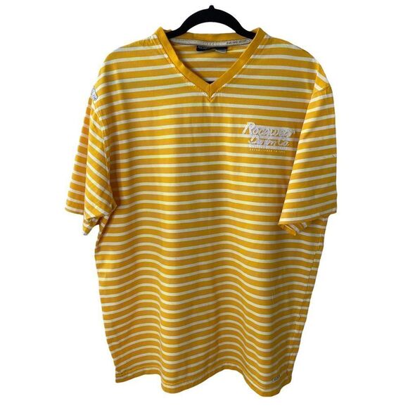 🎉Rocawear Striped V-Neck T-Shirt Sz XL - Picture 1 of 9